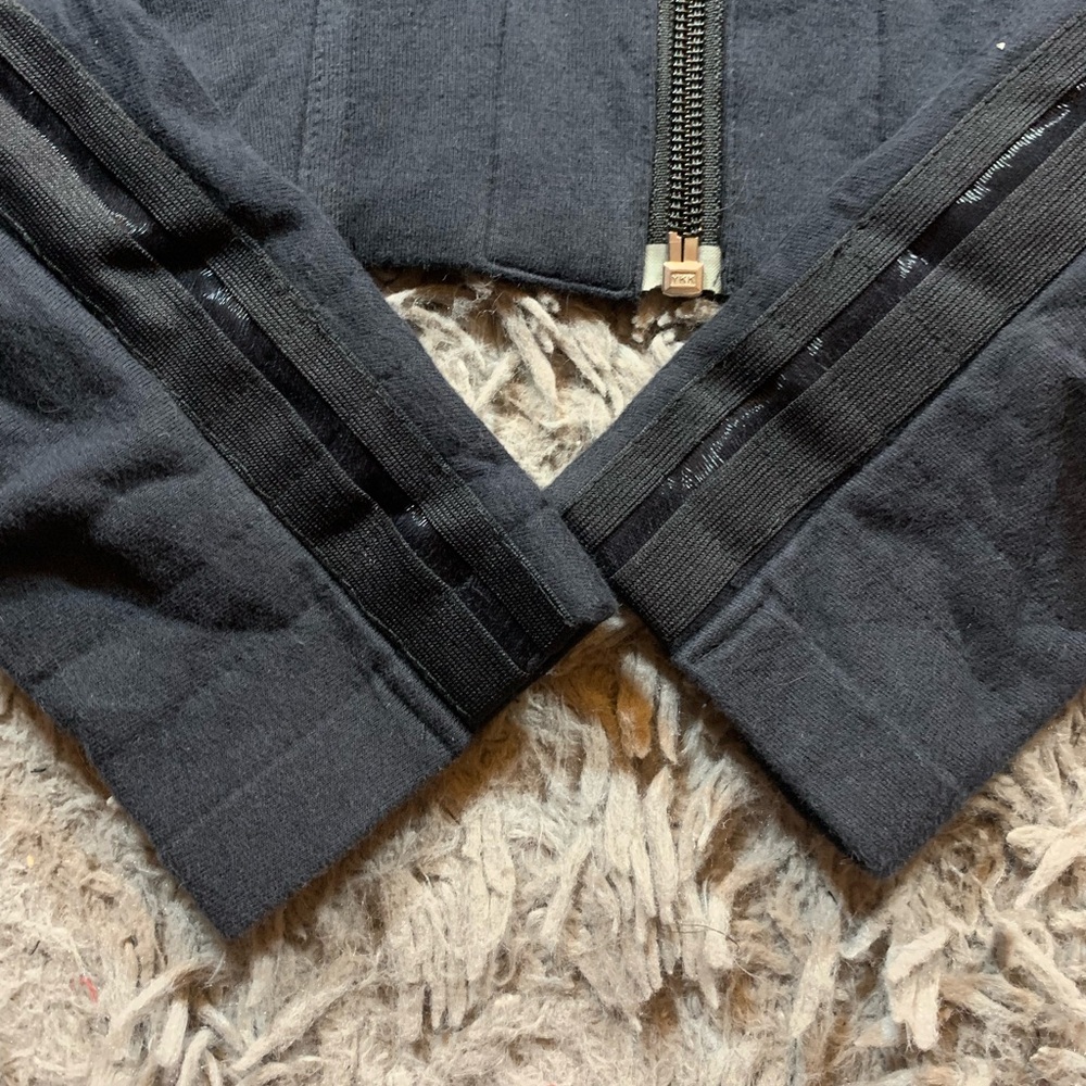 Vintage Y2K Black cropped Nike cropped zip up top sz S - Picture 9 of 14